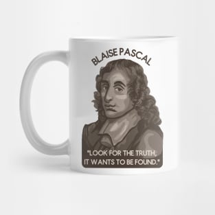 Blaise Pascal Portrait and Quote Mug